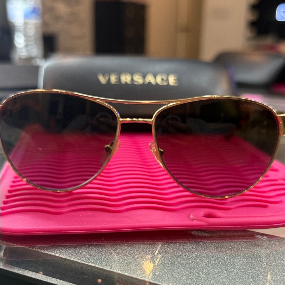 Versace Gold Frame Sunglasses